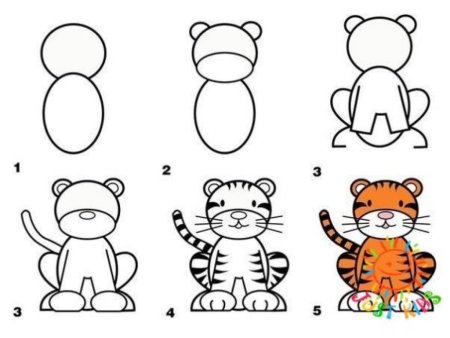Последовательное рисование для детей