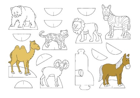 Макеты для рисования животных