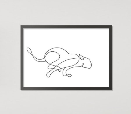 Рисование животных одной линией