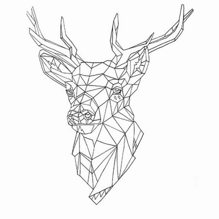 Олень в геометрическом стиле