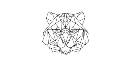 Тигр из линий