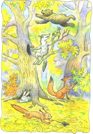 Животные осенью для детей