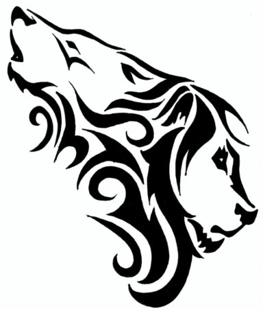 Лев в стиле трайбл