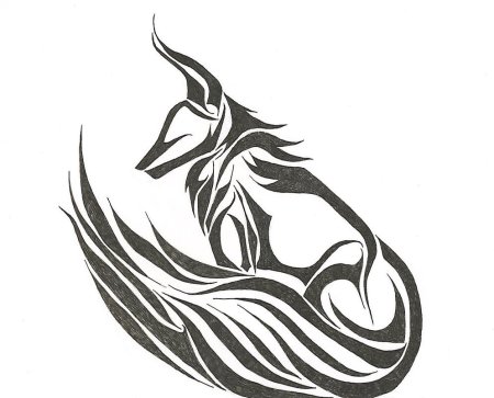 Тату лиса эскиз