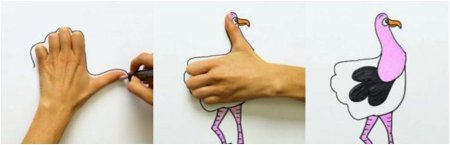 Рисование с помощью руки для детей