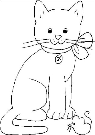 Шаблон кошки для детей