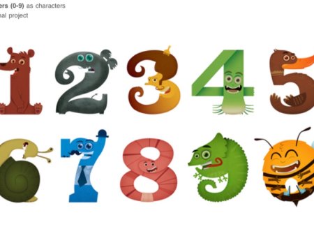 Цифры в виде зверей