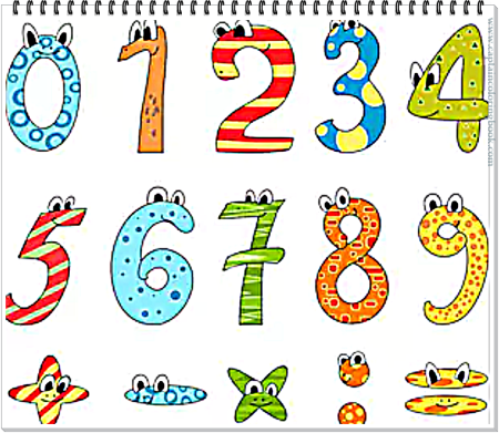 Цифры в виде предметов