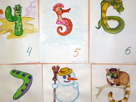 Животные в виде цифр