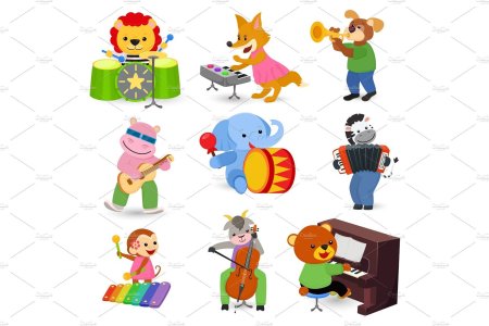 Животные с музыкальными инструментами