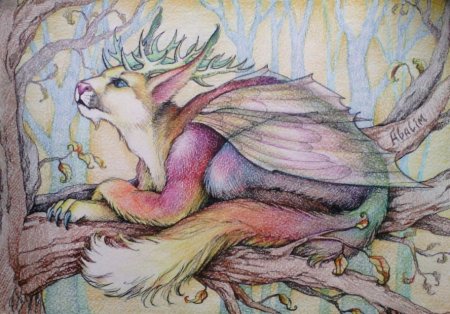 Мифические существа карандашом