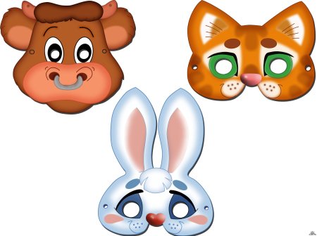 Маски животных для театра в детском саду