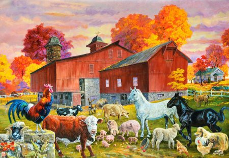 Скотный двор в деревне