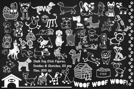 Животные мелом на доске