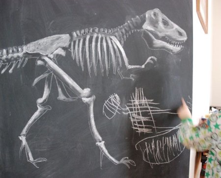 Животные мелом на доске