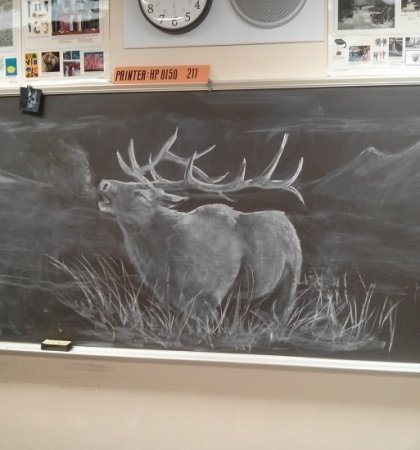 Рисовать мелками на доске