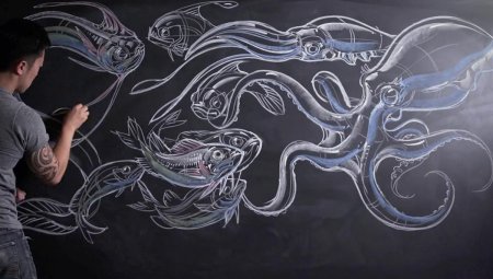 Рисунки мелом