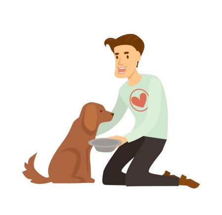 Волонтеры животных иллюстрации