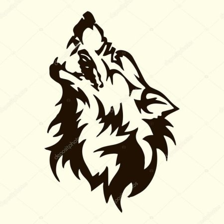 Векторные изображения на топор волк