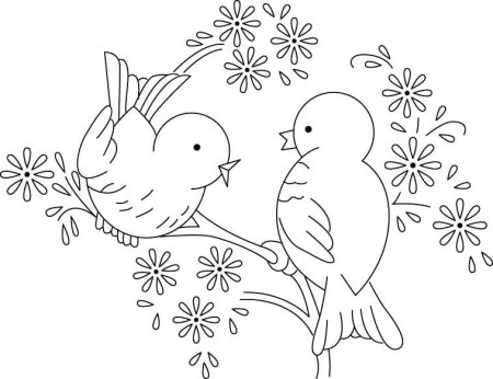 Трафареты для вышивки гладью птицы