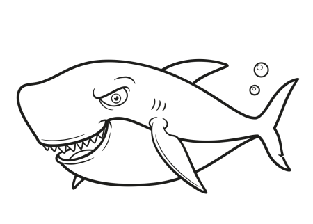 Акула МЕГАЛОДОН рисунок