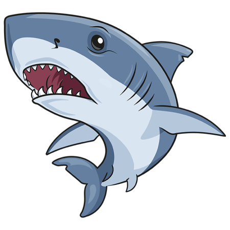 Акула раскраска для детей
