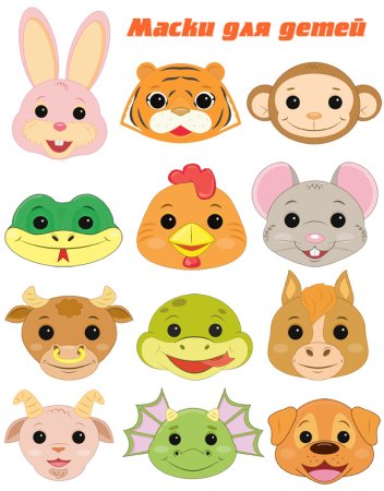 Рисуем мордочки животных поэтапно для детей