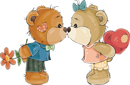 Влюбленные медвежата