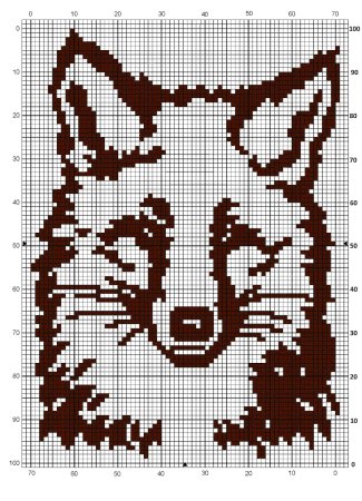 Монохромная вышивка животные