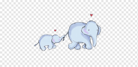 Слониха со слоненком мультяшка
