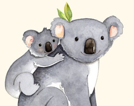 Мультяшных животных мама и малыш