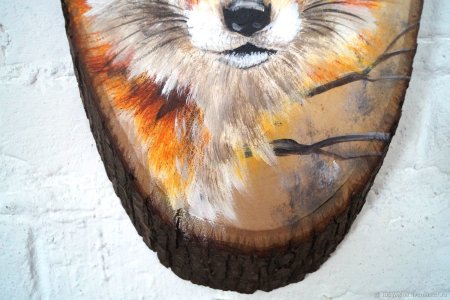 Роспись на спиле дерева