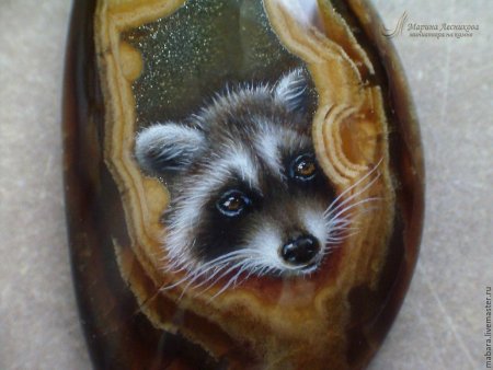 Роспись на спиле дерева животные