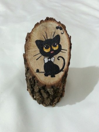 Рисование на срезе дерева