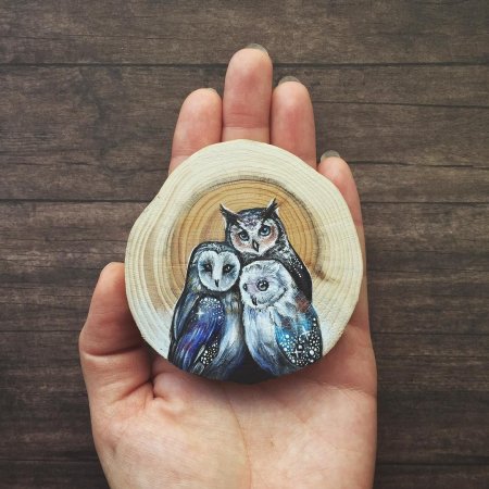 Сова на спиле дерева