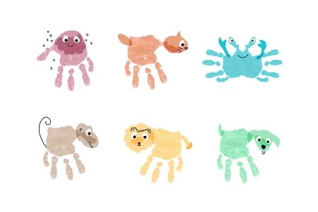 Рисование отпечатками ладошек