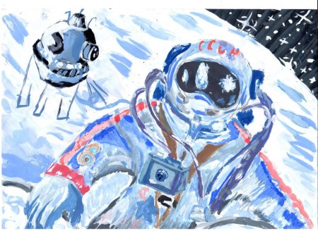 Рисунок на тему животные на орбите
