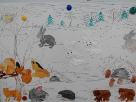 Рисование звери зимой в подготовительной группе