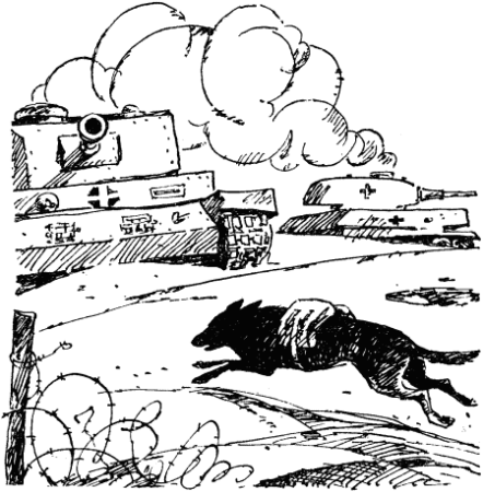 Собака на войне рисунок детский