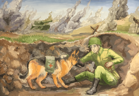 Собаки герои Великой Отечественной войны рисунки
