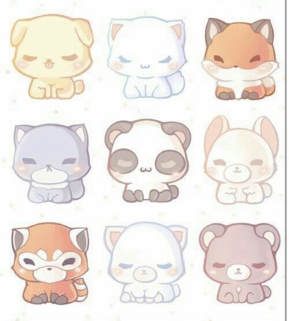 Рисунки для срисовки милые животные