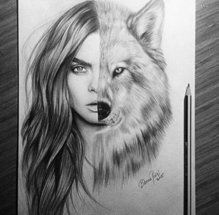 Наполовину волк наполовину человек