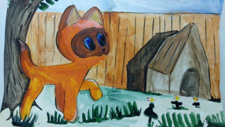 Собака в домике вектор