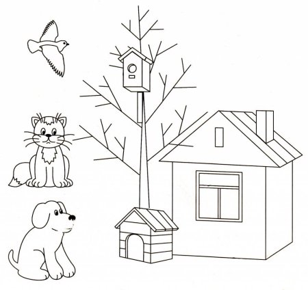 Задание домики для дошкольников