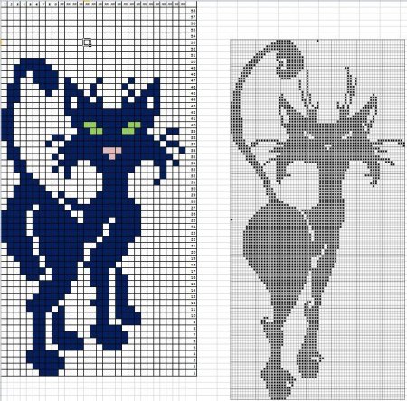 Схемы для вывязывания рисунков