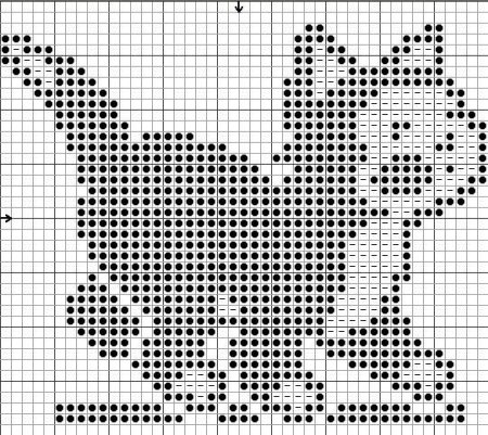 Теневой рисунок спицами