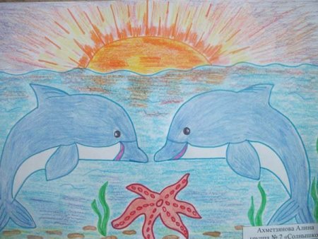 Морской пейзаж карандашом