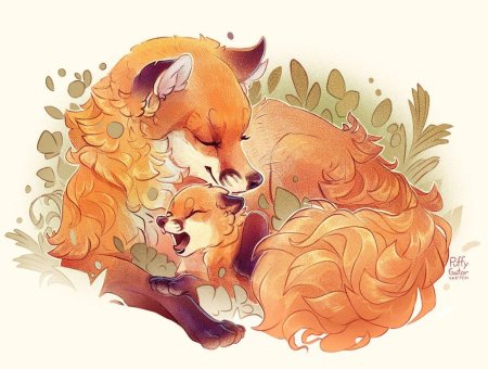 Лисенок рисунок