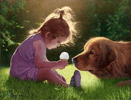 Девочка с собакой