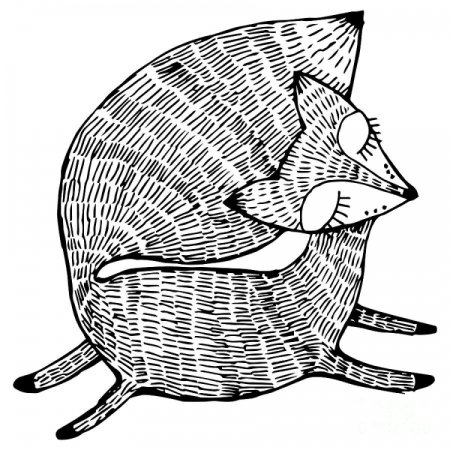 Животные штрихами